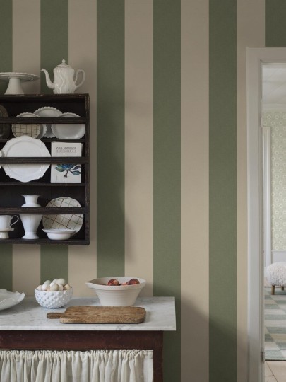 Boras Tapeter 9797W Studio Bjärö Stripe Green - mural w paski