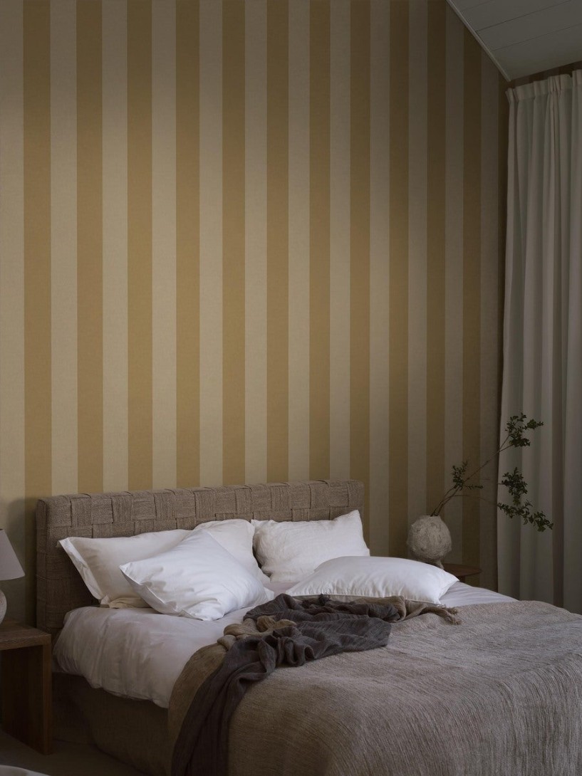 Boras Tapeter 9799W Studio Båstad Stripe Yellow - mural w paski