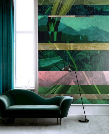 Khroma DGALO1012 Wall Designs I Alocasia Night - mural w tropikalny kolaż