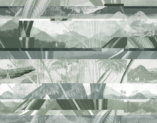 Khroma DGALO1021 Wall Designs I Alocasia Shade - mural w tropikalny kolaż