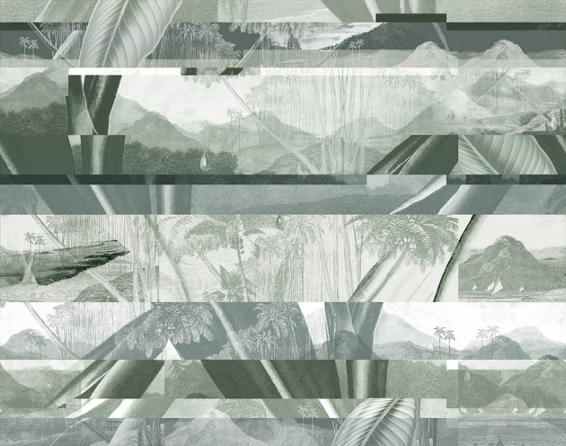 Khroma DGALO1021 Wall Designs I Alocasia Shade - mural w tropikalny kolaż