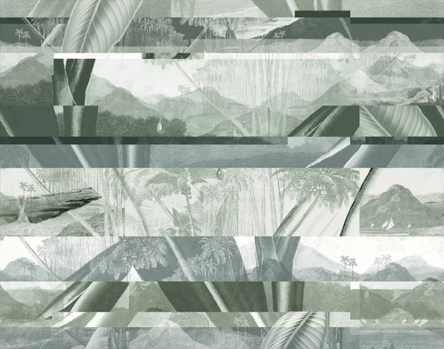 Khroma DGALO1023 Wall Designs I Alocasia Shade - mural w tropikalny kolaż