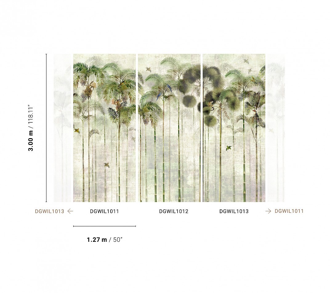 Khroma DGWIL1011 Wall Designs I Jungle Greenery - mural w dżunglę