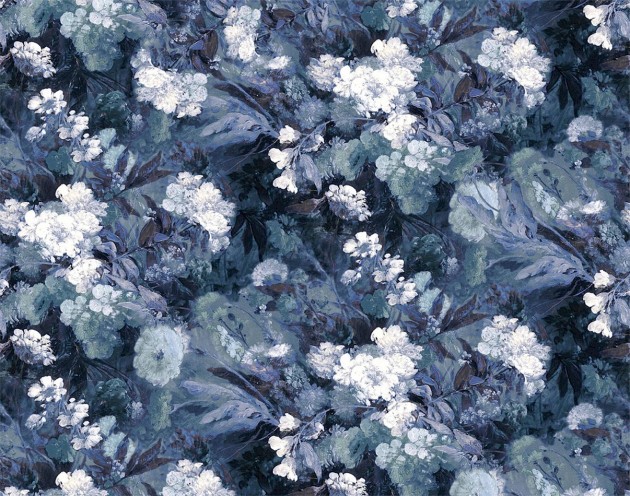 Khroma DGLEN1021 Wall Designs I Lena Indigo - mural w kwiaty w dużej skali