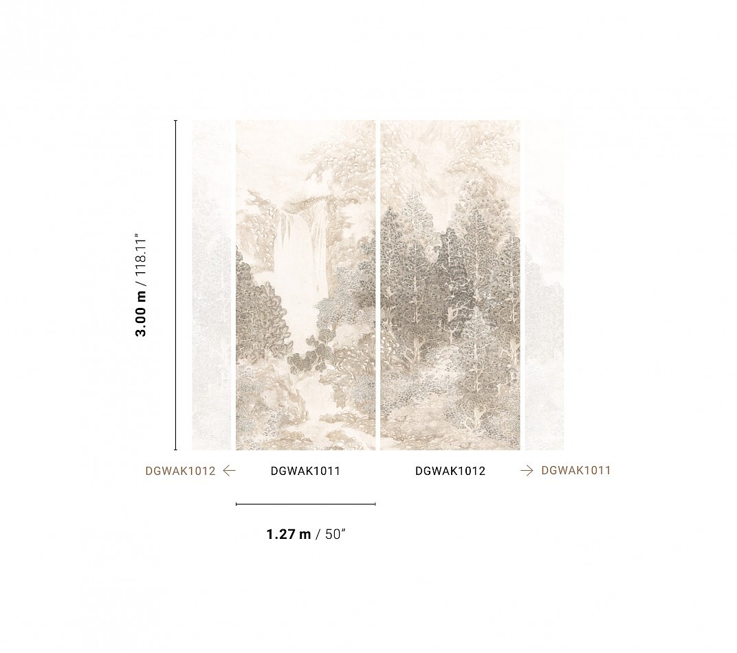 Khroma DGWAK1012 Wall Designs I Wakumi Bister - mural w las i wodospad