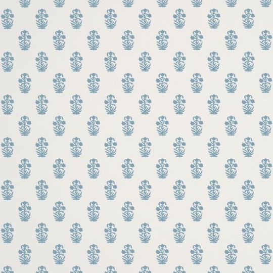 Thibaut T36403 Indienne Corwin Slate on Natural - tapeta w małe kwiaty