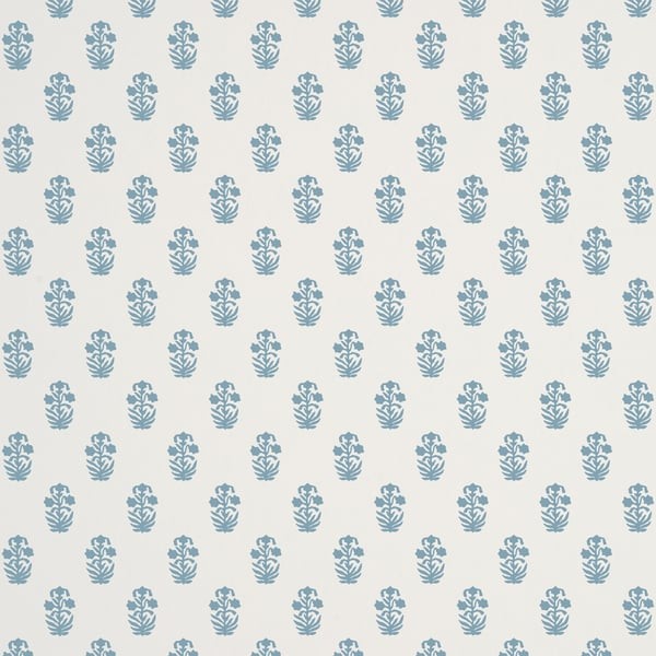 Thibaut T36403 Indienne Corwin Slate on Natural - tapeta w małe kwiaty