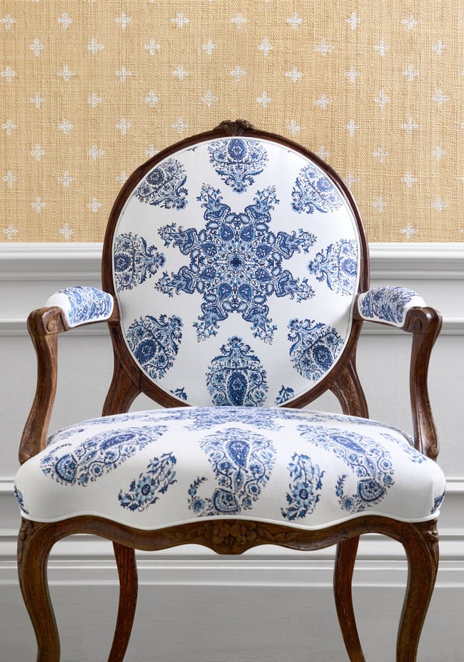 Thibaut T36431 Indienne East India Raspberry and Teal - tapeta paisley