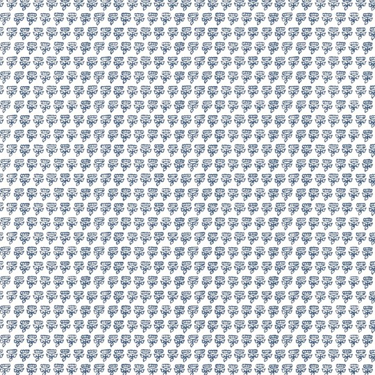 Thibaut T36445 Indienne Mimi Navy - tapeta w małe kwiaty