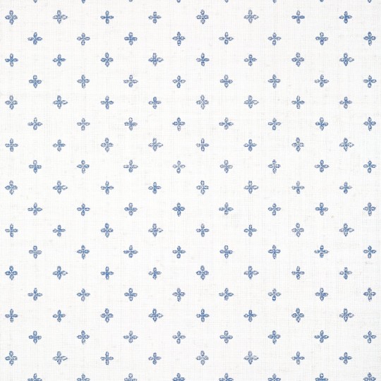 Thibaut T36451 Indienne Bethany Navy on White - tapeta z rafii w koniczyny