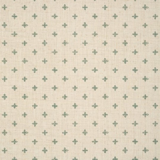 Thibaut T36452 Indienne Bethany Green on Off White - tapeta z rafii w koniczyny