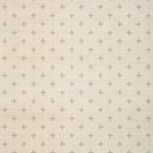 Thibaut T36453 Indienne Bethany Beige on Off White - tapeta z rafii w koniczyny