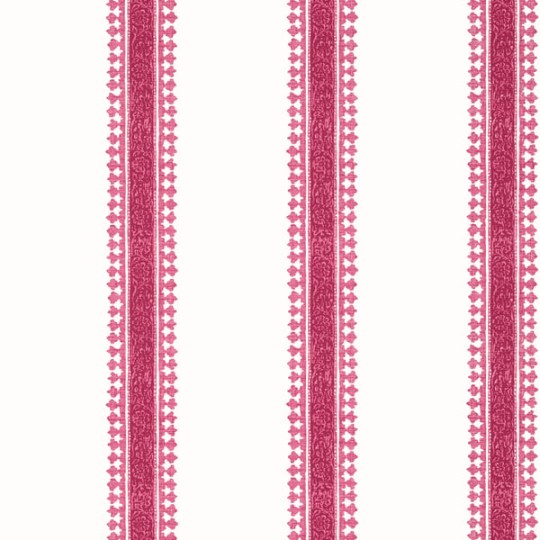 Thibaut T36469 Indienne Cambridge Stripe Raspberry - tapeta imitująca len w paski