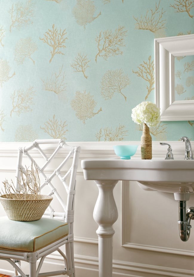 Thibaut T6855 Texture Resource 3 Coral Gables Pear - tapeta w koralowce