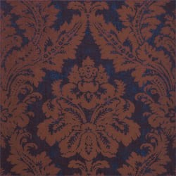 Thibaut T6869 Texture Resource 3 Argentina Damask Brown and Navy - tapeta w ornamenty