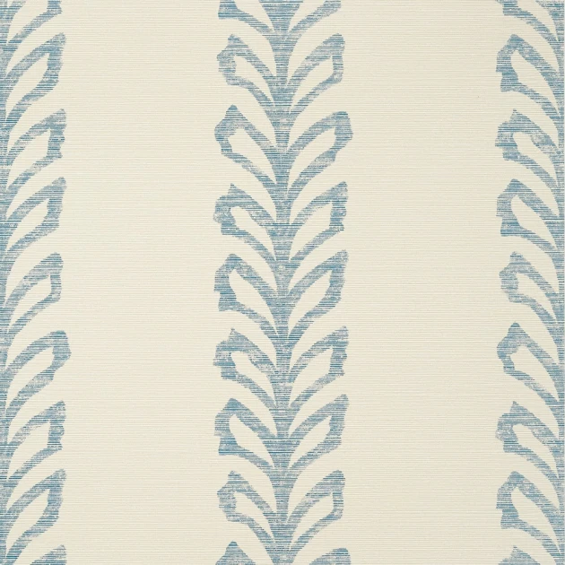 Thibaut T10900 Texture Resource 7 Evia Blue and Off White - tapeta strukturalna w ozdobne paski