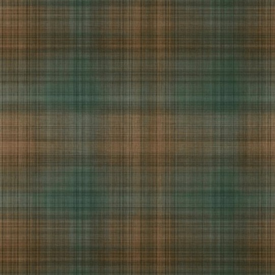 Thibaut T10976 Texture Resource 7 Inverness Teal and Clay - tapeta w szkocką kratę