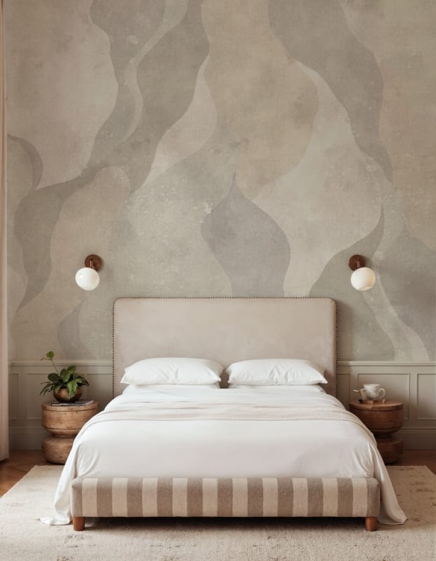 Rebel Walls R21767 Modern Simplicity Flowing Forms Beige - mural w abstrakcyjny wzór akwarelowy