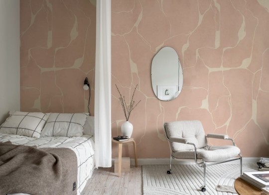 Rebel Walls R21098 Modern Simplicity Linear Flow Pink - mural w organiczne kształty