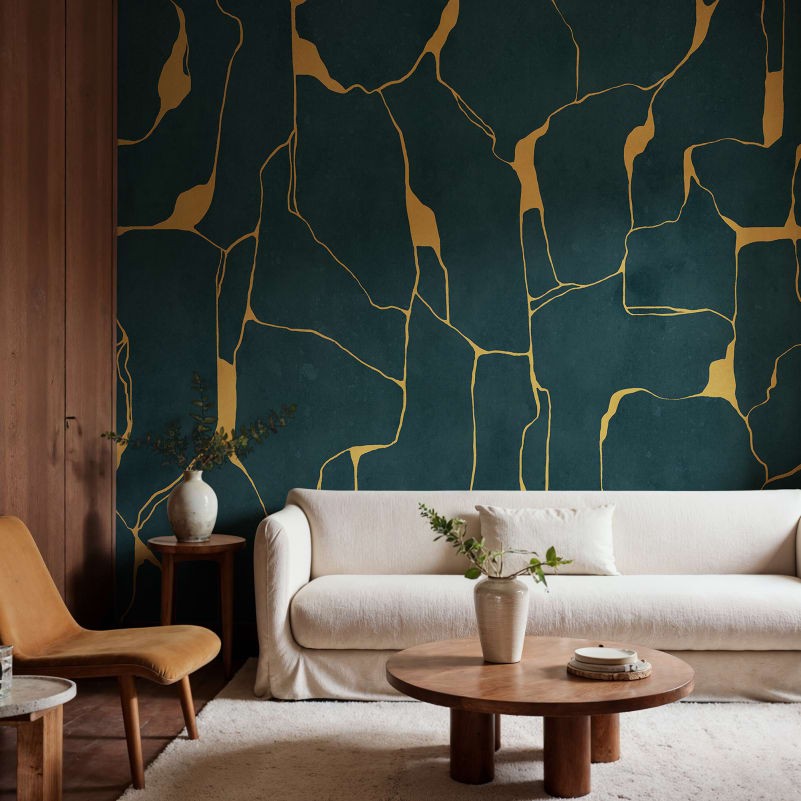 Rebel Walls R21099 Modern Simplicity Flowing Linear Flow Blue - mural w organiczne kształty