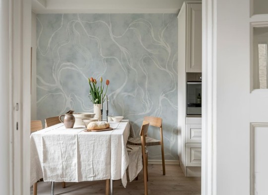 Rebel Walls R21141 Modern Simplicity Soft Curve Blue - mural w organiczne linie