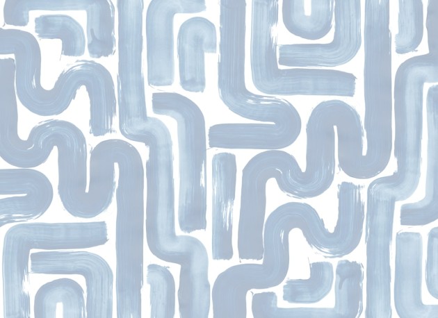 Rebel Walls R21777 Modern Simplicity Drape Brush Blue - mural w pociągnięcia pędzla