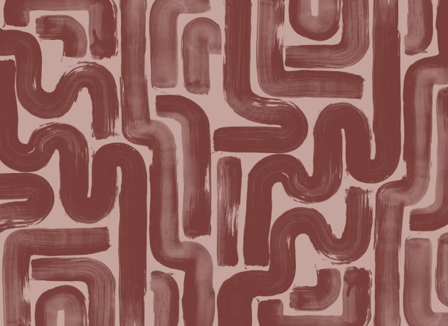 Rebel Walls R21779 Modern Simplicity Drape Brush Red - mural w pociągnięcia pędzla