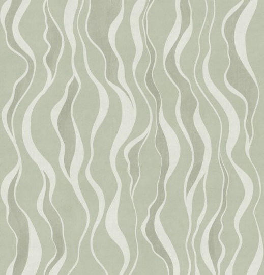 Rebel Walls R21096 Modern Simplicity Gentle Lines Green - mural w organiczne fale