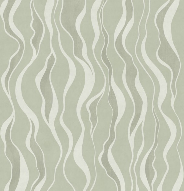 Rebel Walls R21096 Modern Simplicity Gentle Lines Green - mural w organiczne fale