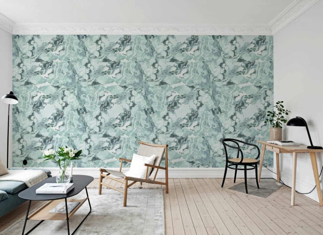 Rebel Walls R21108 Modern Simplicity Stone Marble Blue - mural imitujący marmur