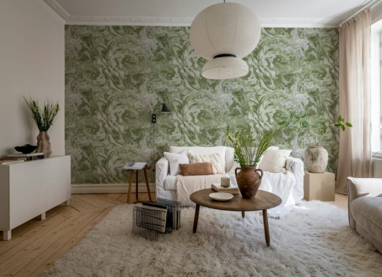 Rebel Walls R21105 Modern Simplicity Marble Flow Green - mural imitujący marmur
