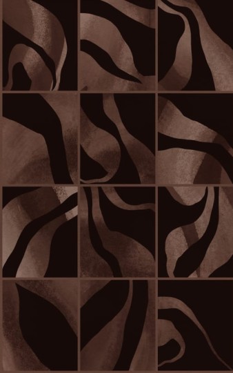 Rebel Walls R21129 Modern Simplicity Floating Tiles Dark Brown - mural imitujący płytki