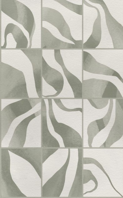 Rebel Walls R21132 Modern Simplicity Floating Tiles Green - mural imitujący płytki