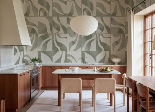 Rebel Walls R21132 Modern Simplicity Floating Tiles Green - mural imitujący płytki