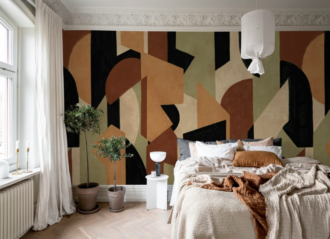 Rebel Walls R21758 Modern Simplicity Modern Forms Black - mural geometryczny