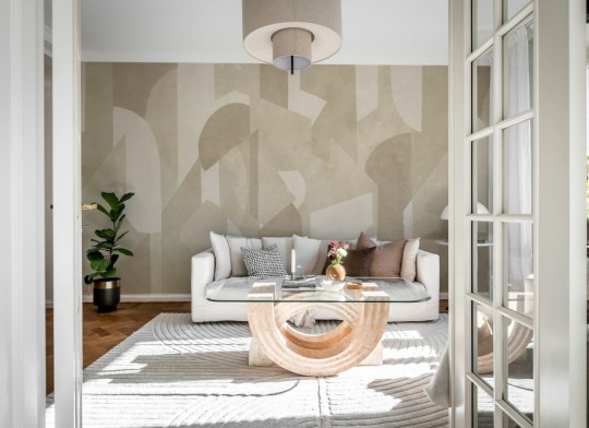 Rebel Walls R21761 Modern Simplicity Modern Forms Beige - mural geometryczny