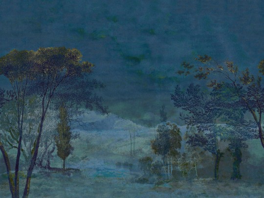 Omexco CS81 Café Society - mural tekstylny w roślinny pejzaż