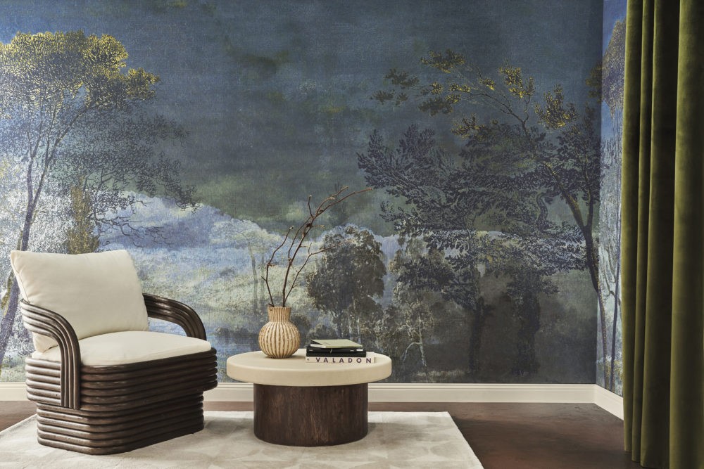 Omexco CS81 Café Society - mural tekstylny w roślinny pejzaż