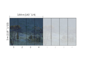 Omexco CS81 Café Society - mural tekstylny w roślinny pejzaż