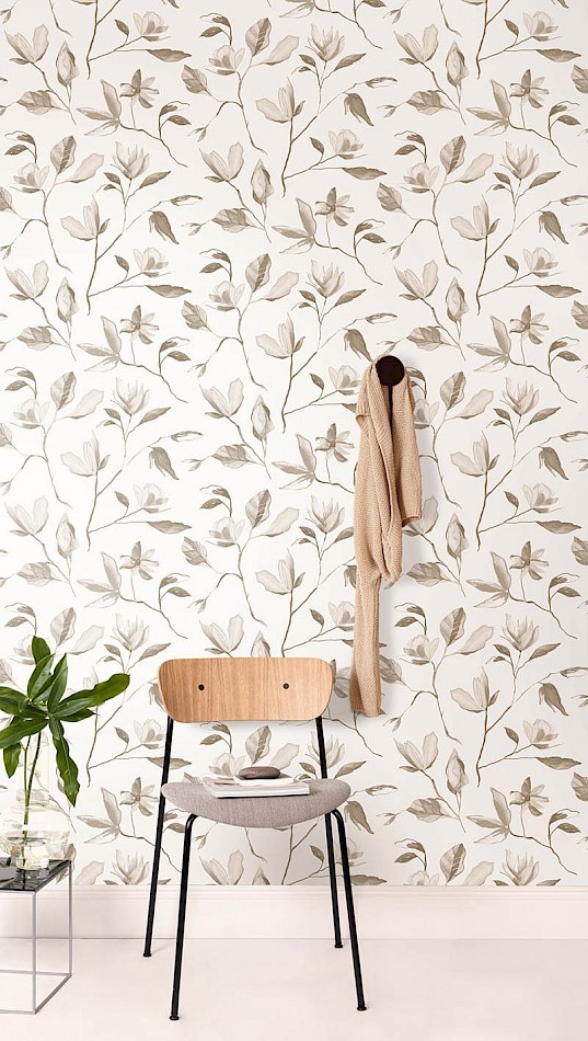 Khroma ZEN002 Zen Blooming Oyster - tapeta w kwiaty magnolii