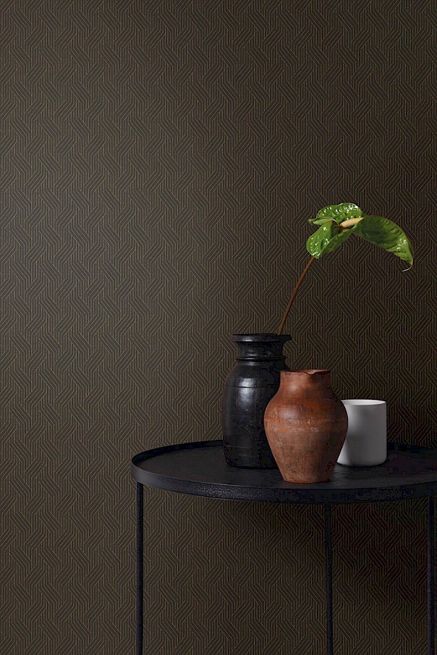 Khroma ZEN405 Zen Everly Black - tapeta w geometryczną plecionkę