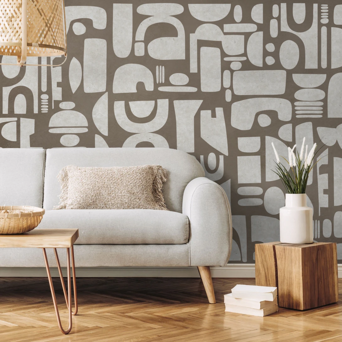 Wall & More 25140 36B Aztec - mural geometryczny