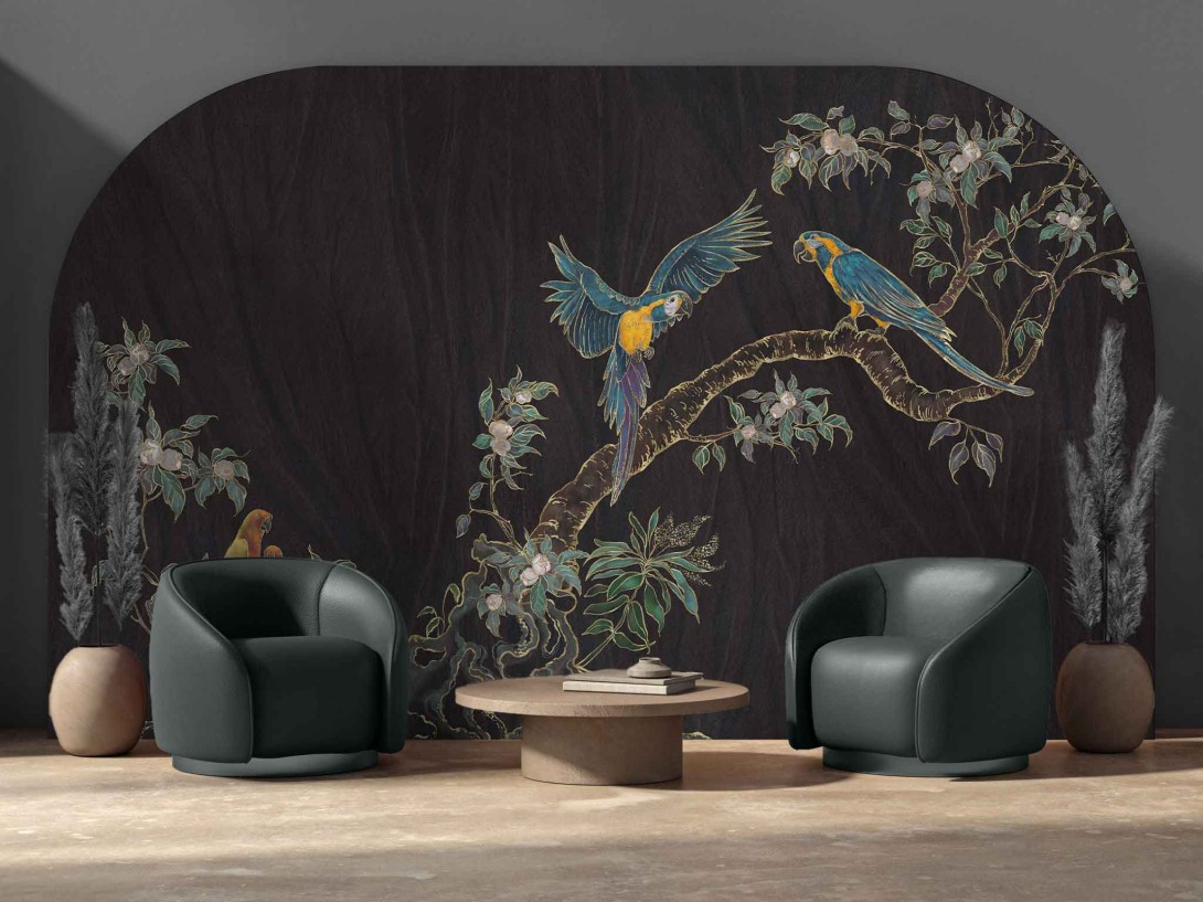 Wall & More 25122 13A Arari - mural w papugi