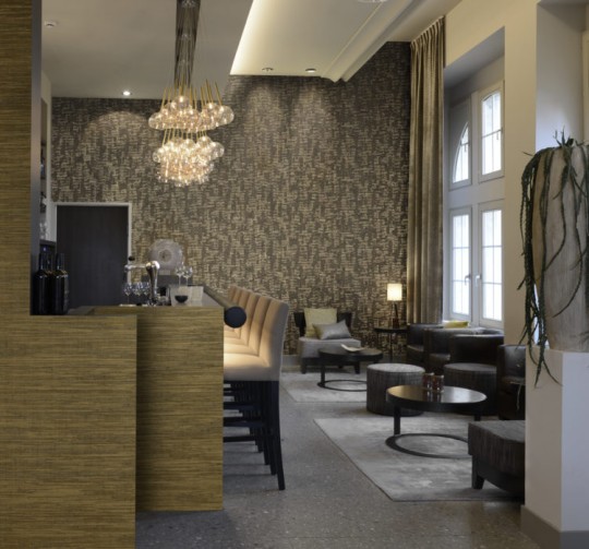 Omexco CA53 Cobra - tapeta w paski z metalicznymi akcentami