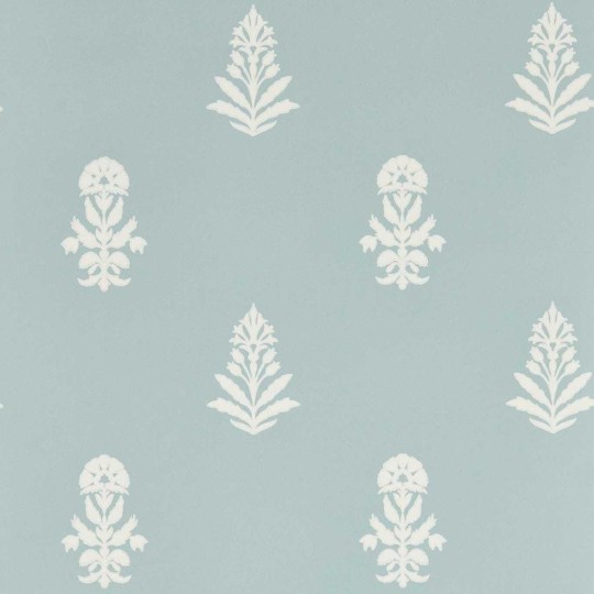 Sanderson DBOW217464 Curios Dabu Porcelain - tapeta w indyjski wzór florystyczny