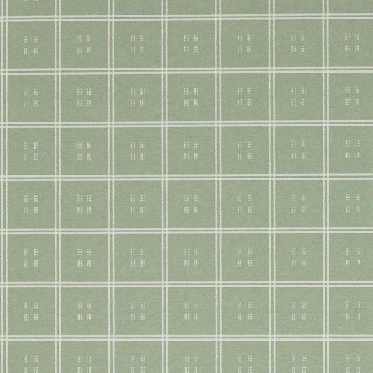Sanderson DBOW217454 Curios Malay Seafoam - tapeta w kratę