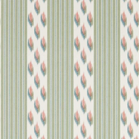 Sanderson DBOW217443 Curios Musafir Cardamom/Namak - tapeta w pasy z efektem ikat