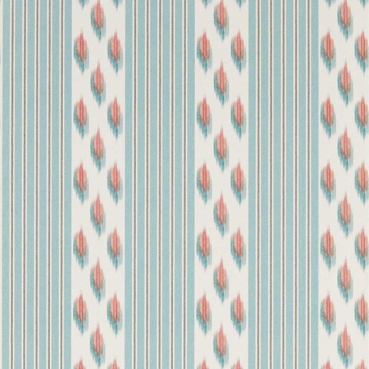 Sanderson DBOW217445 Curios Musafir Mineral/Coral - tapeta w pasy z efektem ikat