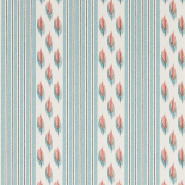 Sanderson DBOW217445 Curios Musafir Mineral/Coral - tapeta w pasy z efektem ikat
