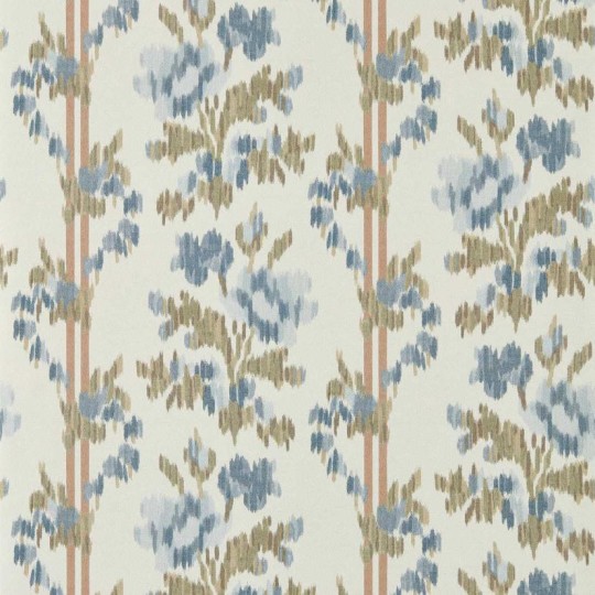 Sanderson DHIP217496 Highgrove Apothecary Rose Ether Blues - tapeta w kwiatowy ornament